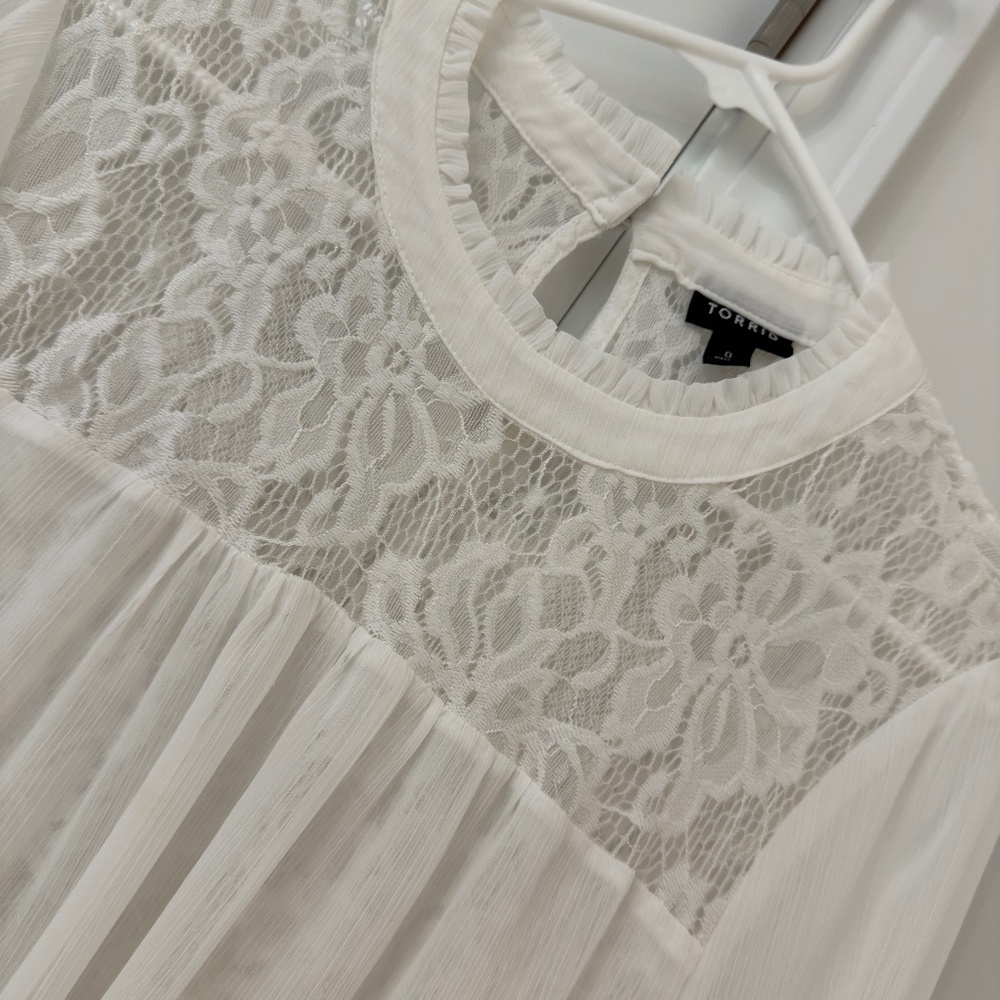 Airy Lace Blouse, Large, Torrid